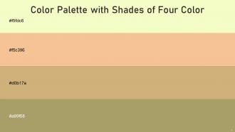 Color Palette With Five Shade Mimosa Manhattan Tan Green Smoke