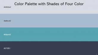 Color Palette With Five Shade Mischka Caspe Hippie Blue Oxford Blue