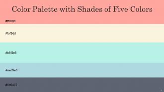 Color Palette With Five Shade Mona Lisa Citrine White Mint Tulip Aqua Island Shuttle Gray