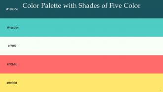 Color Palette With Five Shade Nile Blue Puerto Rico Sugar Cane Bittersweet Kournikova