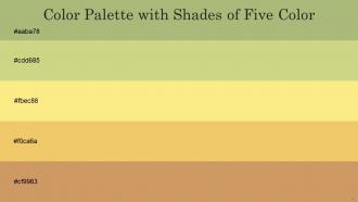 Color Palette With Five Shade Olivine Deco Sweet Corn Cream Can Whiskey