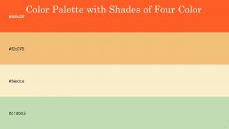 Color Palette With Five Shade Orange Golden San Champagne Sprout