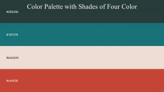 Color Palette With Five Shade Outer Space Elm Bizarre Mojo