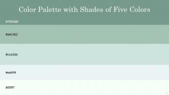 Color Palette With Five Shade Oxley Summer Green Edgewater Aqua Haze Hint Of Green