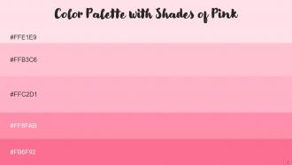 Color Palette With Five Shade Pale Rose Pink Pink Pink Salmon Brink Pink
