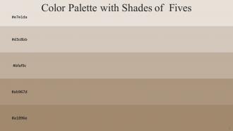 Color Palette With Five Shade Pearl Bush Sisal Malta Sandrift Donkey Brown