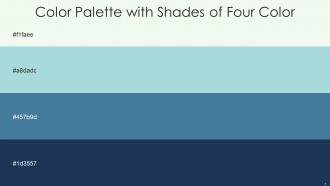Color Palette With Five Shade Peppermint Aqua Island Wedgewood Cello