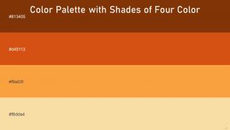 Color Palette With Five Shade Peru Tan Orange Roughy Neon Carrot Marzipan