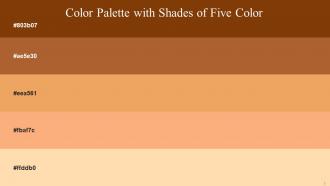 Color Palette With Five Shade Peru Tan Paarl Porsche Hit Pink Caramel