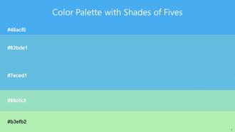 Color Palette With Five Shade Picton Blue Viking Monte Carlo Algae Green Madang