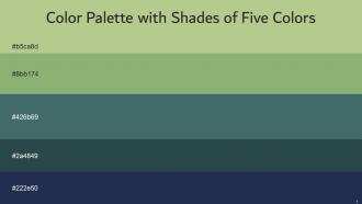 Color Palette With Five Shade Pine Glade Olivine William Plantation Cloud Burst