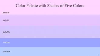 Color Palette With Five Shade Pink Lace Mauve Fog Melrose Periwinkle
