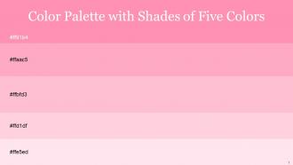 Color Palette With Five Shade Pink Salmon Carnation Pink Cotton Candy Pastel Pink Lavender Blush