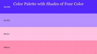 Color Palette With Five Shade Purple Heart Mauve Cotton Candy Pink Salmon