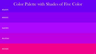 Color Palette With Five Shade Purple Pizzazz Electric Violet Electric Violet Electric Violet Rose