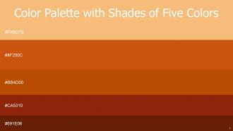 Color Palette With Five Shade Rajah Totem Pole Rose Of Sharon Tia Maria Kenyan Copper