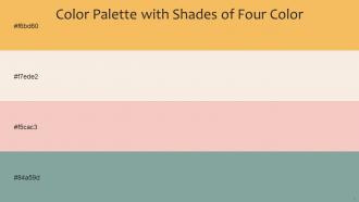 Color Palette With Five Shade Rajah White Linen Mandys Pink Cascade
