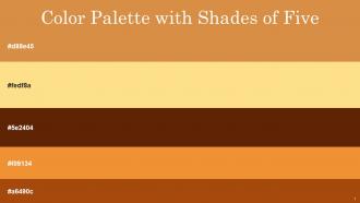 Color Palette With Five Shade Raw Sienna Salomie Brown Bramble Jaffa Vesuvius