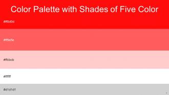 Color Palette With Five Shade Red Bittersweet Your Pink White Alto