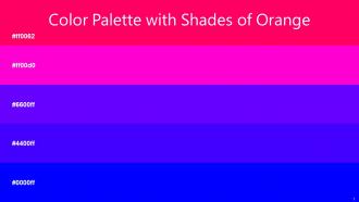 Color Palette With Five Shade Rose Purple Pizzazz Electric Violet Blue Blue