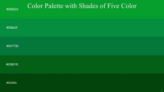 Color Palette With Five Shade Salem Salem Fun Green Camarone Zuccini