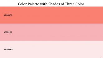 Color Palette With Five Shade Salmon Illusion Cinderella