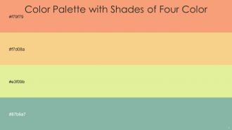 Color Palette With Five Shade Sandy Brown Marzipan Primrose Acapulco