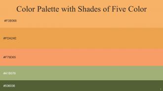 Color Palette With Five Shade Sandy Brown Tulip Tree Sandy Brown Green Smoke Verdigris