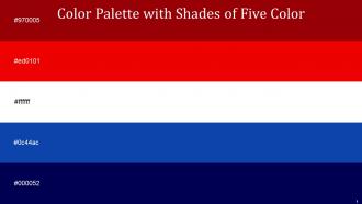Color Palette With Five Shade Sangria Red White Tory Blue Stratos