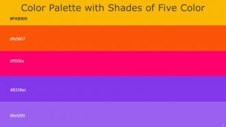 Color Palette With Five Shade Selective Yellow International Orange Rose Electric Violet Portage