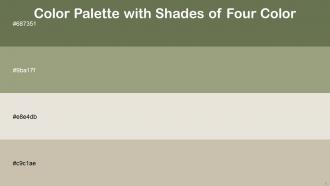 Color Palette With Five Shade Siam Sage Satin Linen Bison Hide