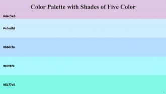 Color Palette With Five Shade Snuff French Pass French Pass French Pass Aquamarine