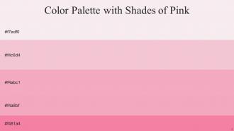 Color Palette With Five Shade Soft Peach Azalea Illusion Illusion Persian Pink