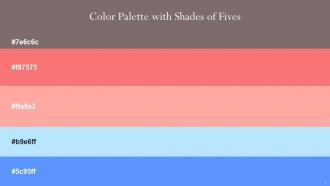 Color Palette With Five Shade Spicy Pink Froly Cornflower Lilac French Pass Dodger Blue