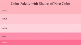 Color Palette With Five Shade Sundown Pink Pastel Pink Pink Salmon Brink Pink