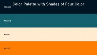 Color Palette With Five Shade Swamp Blumine Karry Flush Orange