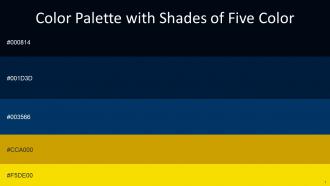 Color Palette With Five Shade Swamp Midnight Midnight Blue Buddha Gold Supernova