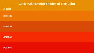 Color Palette With Five Shade Tahiti Gold Tahiti Gold Trinidad Scarlet Red