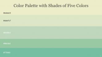 Color Palette With Five Shade Tahuna Sands Beryl Green Pale Leaf Spring Rain Silver Tree