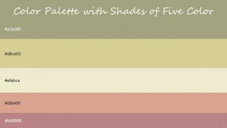 Color Palette With Five Shade Tallow Winter Hazel Parchment Petite Orchid Brandy Rose