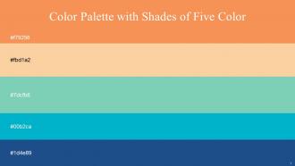 Color Palette With Five Shade Tan Hide Corvette Monte Carlo Cerulean Blumine