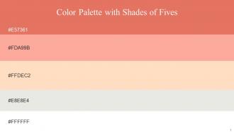 Color Palette With Five Shade Terracotta Sweet Pink Negroni Cararra White