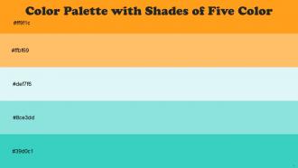 Color Palette With Five Shade Tree Poppy Koromiko Polar Riptide Turquoise