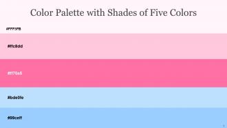 Color Palette With Five Shade Tutu Pastel Pink Hot Pink French Pass Anakiwa