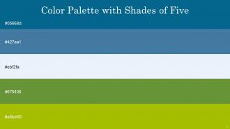 Color Palette With Five Shade Venice Blue San Marino Link Water Apple Pistachio