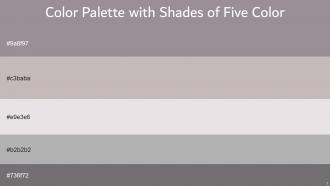 Color Palette With Five Shade Venus Pink Swan Bon Jour Silver Chalice Fedora