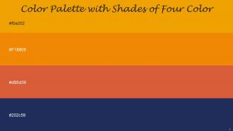 Color Palette With Five Shade Web Orange Tahiti Gold Flame Pea Cloud Burst
