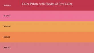 Color Palette With Five Shade Well Read Froly Sandy Brown Jaffa New York Pink