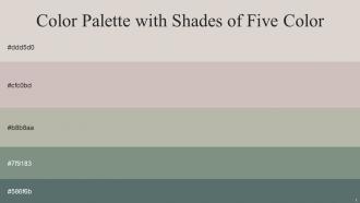 Color Palette With Five Shade Westar Cold Turkey Eagle Spanish Green Corduroy
