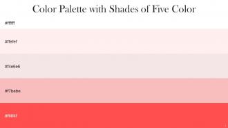 Color Palette With Five Shade White Chablis Dawn Pink Mandys Pink Sunset Orange